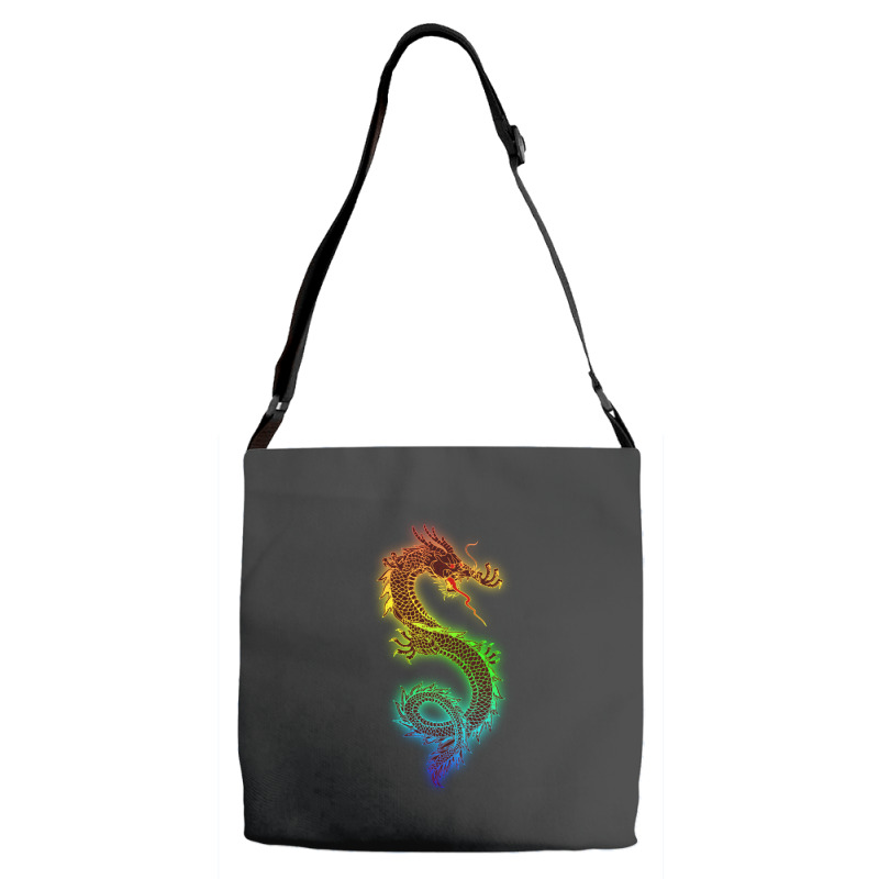 Gold Chinese Dragon With Black 1 Adjustable Strap Totes | Artistshot