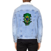 Guitar Headstock Brazil Unisex Sherpa-lined Denim Jacket | Artistshot