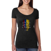 Guitar Headstock Colombia Women's Triblend Scoop T-shirt | Artistshot