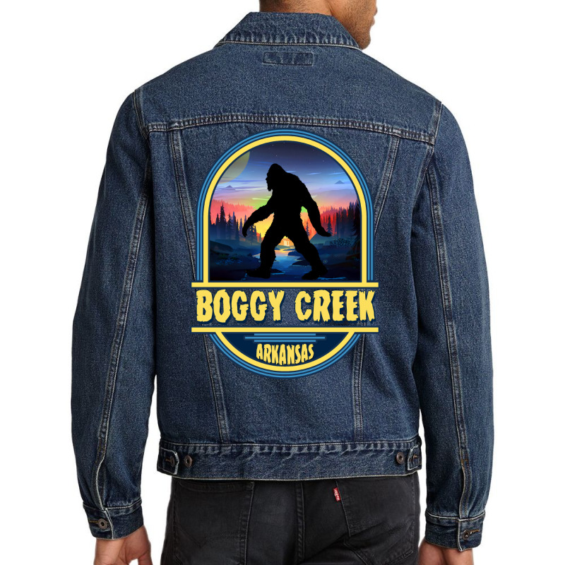 Boggy Creek, Arkansas Travel Badge Men Denim Jacket by nustadtulif | Artistshot