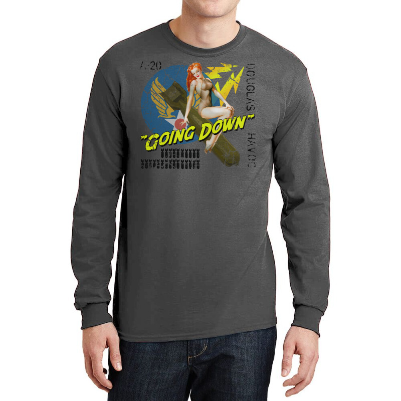 Ww2 Nose Art, Distressed And Faded (1) Long Sleeve Shirts | Artistshot