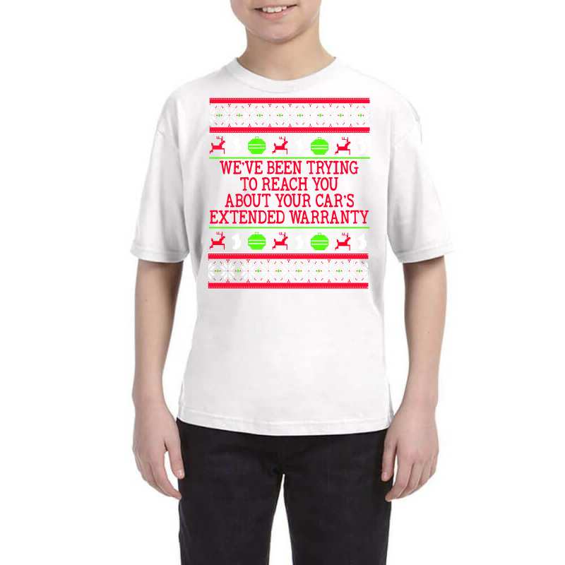 Ugly Christmas Sweater Car's Extended Warranty Meme Graphic Long Sleev Youth Tee by vietnammmm | Artistshot