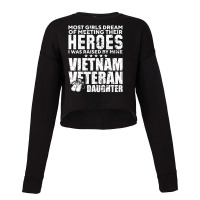 Limited Edition Vietnam Veteran Daughter Raised By Mine Cool Cropped Sweater | Artistshot