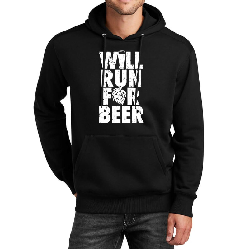 Will Run For Beer St. Patrick's Day Gift Unisex Hoodie by hoainv | Artistshot