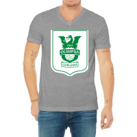 Eiteun Olimpija Ljubljana V-neck Tee | Artistshot