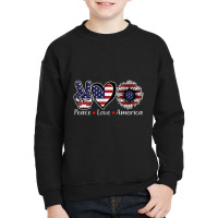 Hot Trend Peace Love America Women Girls Sunflower 4th Youth Sweatshirt | Artistshot