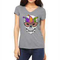 Mardi Gras Skull Shirt Party Mask Parade Costume Premium T Shirt Women's V-neck T-shirt | Artistshot