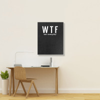 Wtf Who Turning Fifty 50 Years Old Funny 50th Birthday Portrait Canvas Print | Artistshot