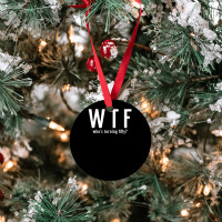 Wtf Who Turning Fifty 50 Years Old Funny 50th Birthday Ornament | Artistshot