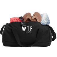 Wtf Who Turning Fifty 50 Years Old Funny 50th Birthday Duffel Bag | Artistshot