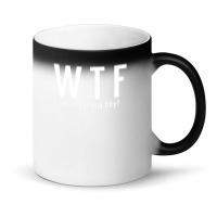 Wtf Who Turning Fifty 50 Years Old Funny 50th Birthday Magic Mug | Artistshot