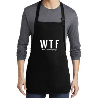 Wtf Who Turning Fifty 50 Years Old Funny 50th Birthday Medium-length Apron | Artistshot