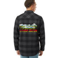 Grand Teton National Park Vintage Travel Decal 2 Flannel Shirt | Artistshot