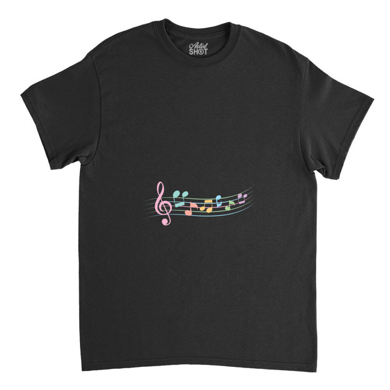 Colorful Music Notes 1 Classic T-shirt by JenniferJones | Artistshot