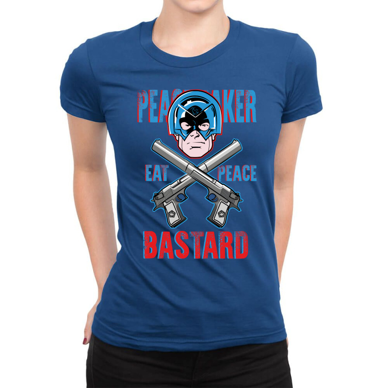 Superhero Peacemaker Eat Peace Bastardperfect Design For Men & Women Ladies Fitted T-shirt | Artistshot