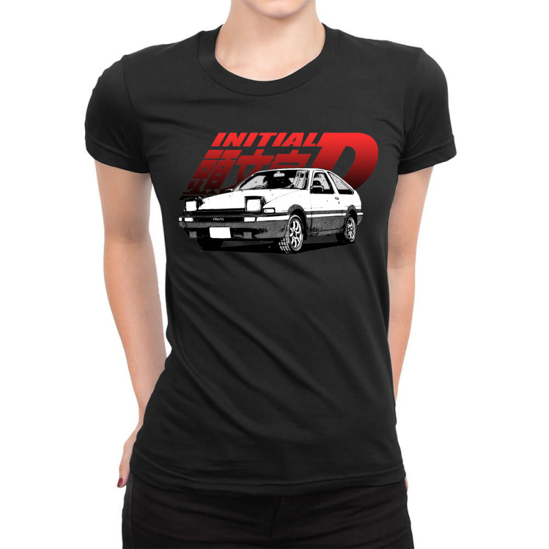 Initial D Manga Ae86 Ladies Fitted T-Shirt by CathyCooney | Artistshot