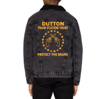 Dutton Train Station Tours 2 Unisex Sherpa-lined Denim Jacket | Artistshot