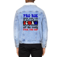 Pro Roe Know Your Vote Let Them Hear You Scream Unisex Sherpa-lined Denim Jacket | Artistshot