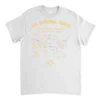 National Park Map Vintage T Shirt   All 59 National Parks Gifts Men Wo Classic T-shirt | Artistshot