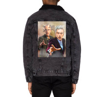 The Doctor Vs The Thinker Unisex Sherpa-lined Denim Jacket | Artistshot