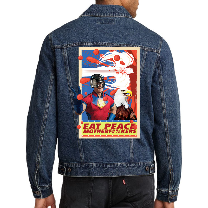 Peacemaker Eat Peace With Eagle Men Denim Jacket | Artistshot