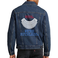 Vote We're Ruthless Feminist Patriotic Men Denim Jacket | Artistshot