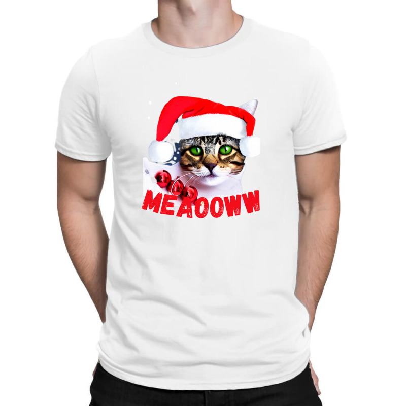 Cute Cat  Christmas T-Shirt by Mikoart | Artistshot