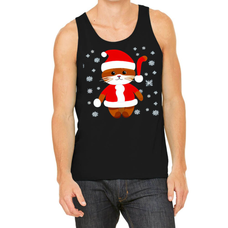 Cat Christmas Snow Tank Top by Mikoart | Artistshot