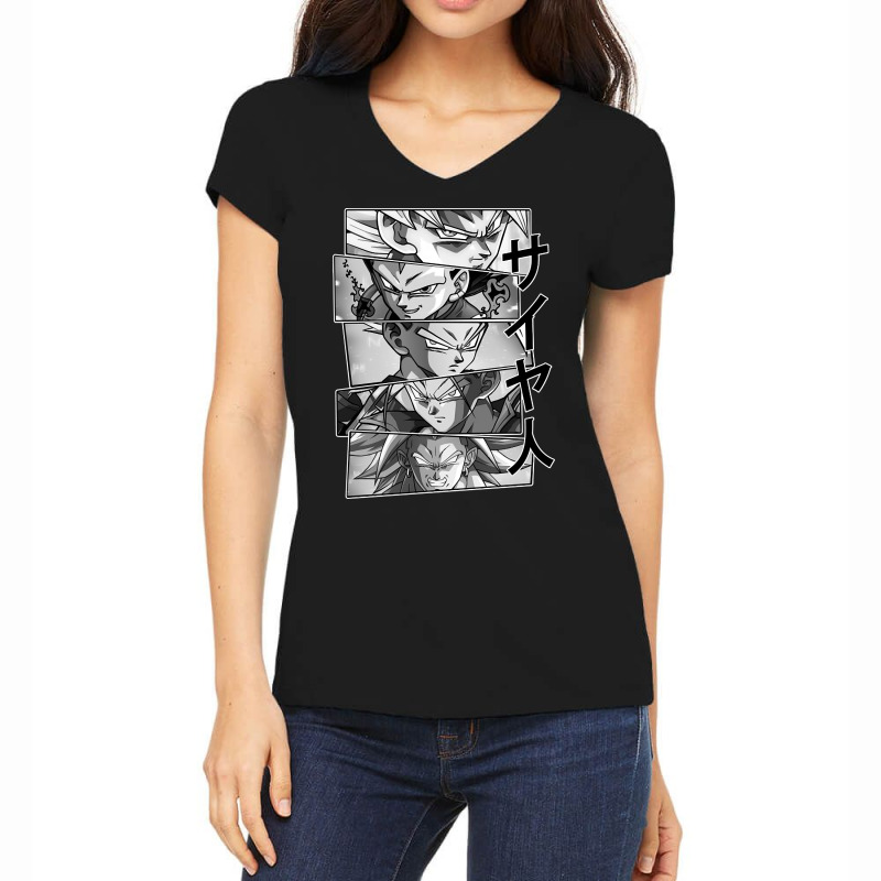 Limited Edition Saiyajins Heroes V2 Women's V-Neck T-Shirt by femalesbaubles | Artistshot