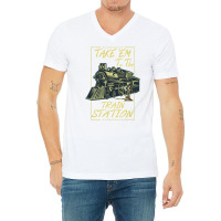 Take Em To The Train Station V-neck Tee | Artistshot