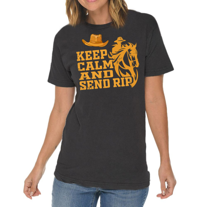 Funny Keep Calm And Send Rip Vintage T-Shirt by oubaydkukmanz | Artistshot