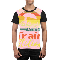 Funny Retro Vintage Style Do You Need A Ride To The Train Graphic T-shirt | Artistshot