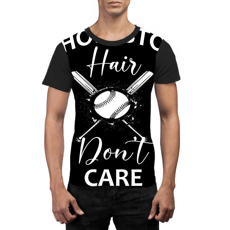 Softball Teen Girls Women Shortstop Hair Dont Care Saying Graphic T-shirt | Artistshot