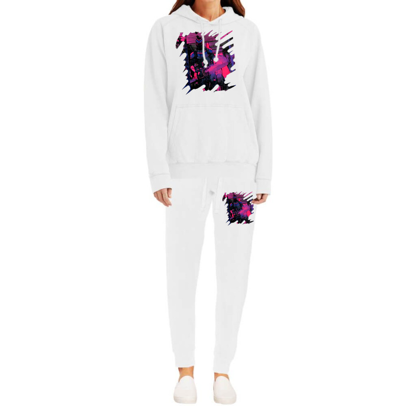 Vigilante With Chainsaw    Funny Emblem Hoodie & Jogger Set | Artistshot