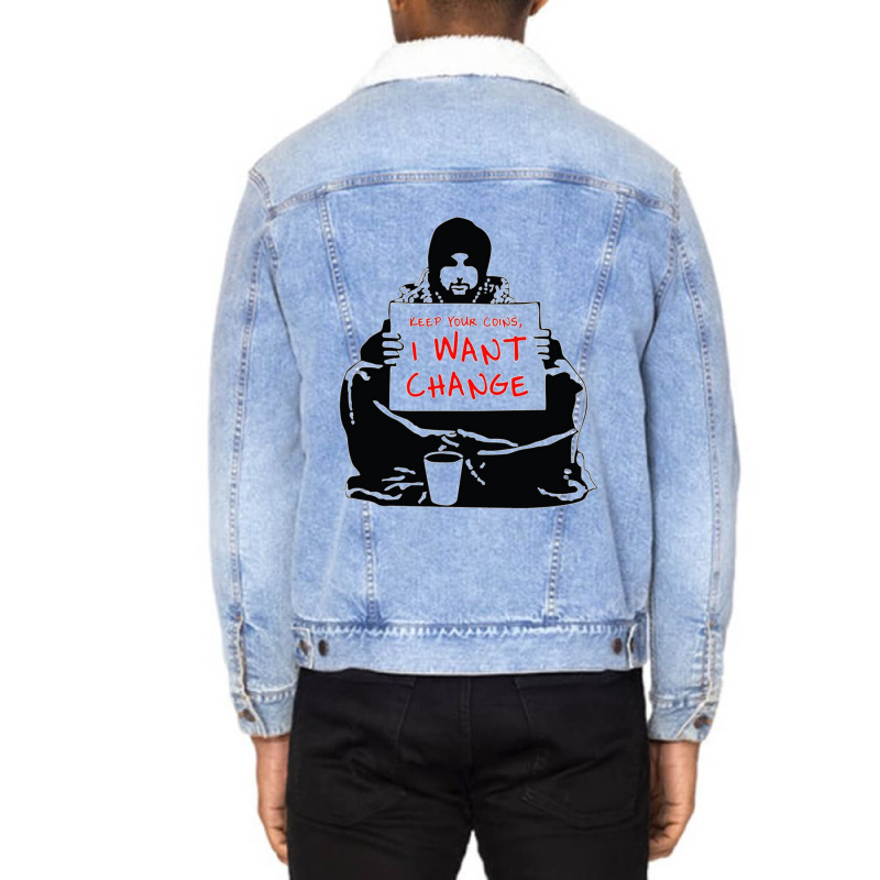 Begging For Change Unisex Sherpa-lined Denim Jacket | Artistshot