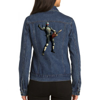 The Amazing Vigilante Peacemaker 1 Ladies Denim Jacket | Artistshot