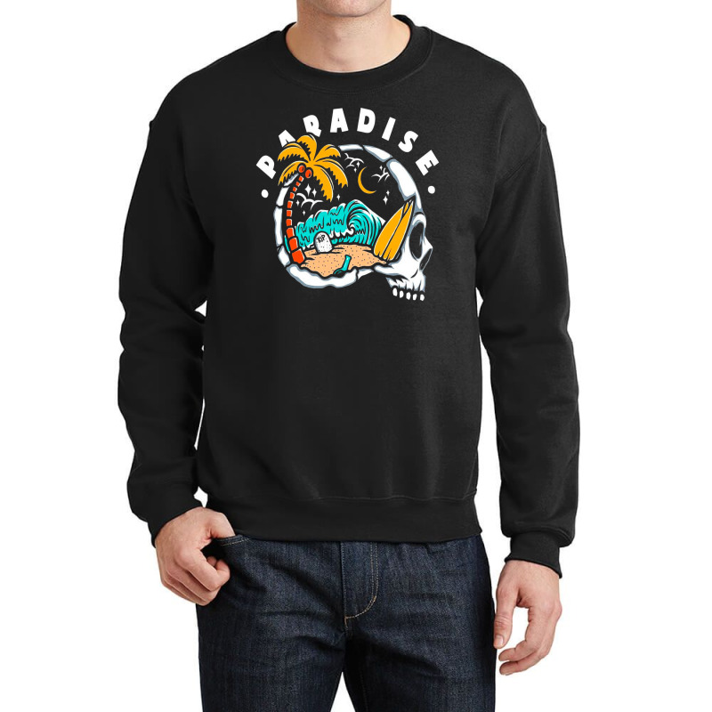 Paradise Beach Rip Crewneck Sweatshirt by lik9787 | Artistshot