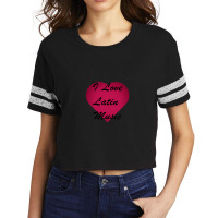 I Love Latin Music Stickers Scorecard Crop Tee | Artistshot