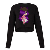 Anime  Chibi Fox Anime Girl Gatcha Kawaii Cropped Sweater | Artistshot