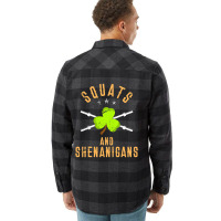 Squats And Shenanigans St Patricks Day T  Workout Flannel Shirt | Artistshot