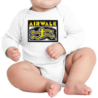 Running Man Airwalks Shoes Skateboard Long Sleeve Baby Bodysuit | Artistshot