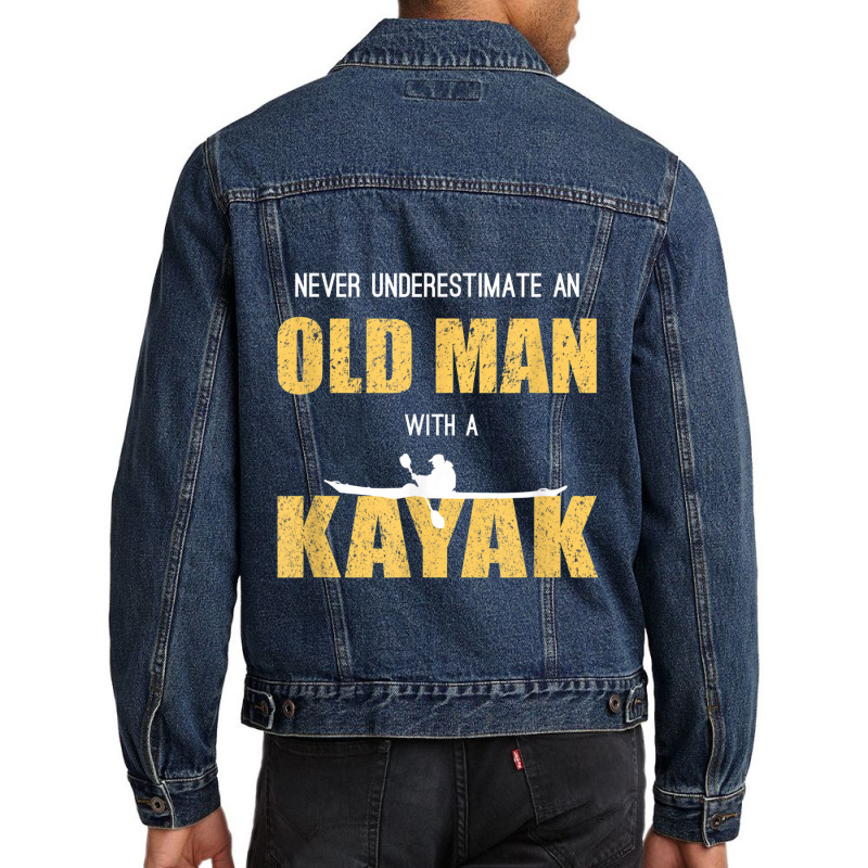 Funny Kayaking Kayak Rower Gift Canoe Rowing Canoeing Men Men Denim Jacket | Artistshot