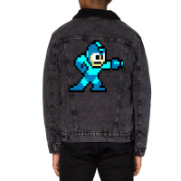 Funny Gifts Mega Video Man Games Gift Music Fans Unisex Sherpa-lined Denim Jacket | Artistshot