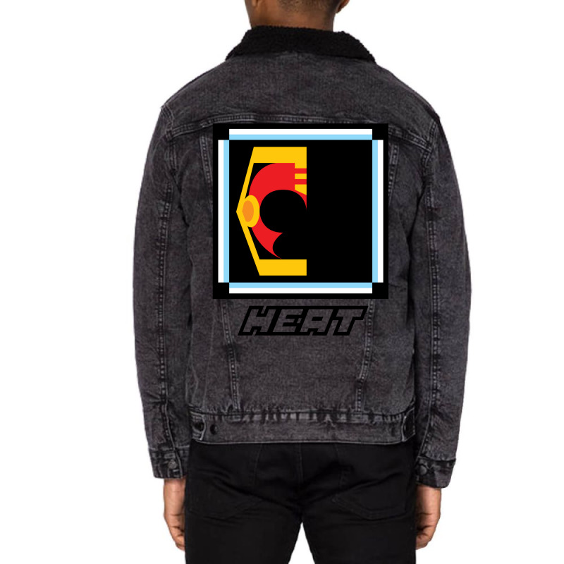 Robot Master   Heat Unisex Sherpa-lined Denim Jacket | Artistshot