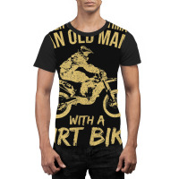 Funny Old Man Dirt Bike Motocross Graphic T-shirt | Artistshot