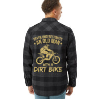 Funny Old Man Dirt Bike Motocross Flannel Shirt | Artistshot