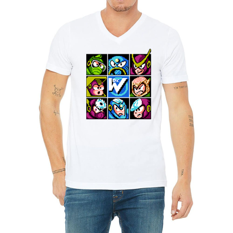 Robot Masters Mega Man 2 T Shirt V-neck Tee | Artistshot