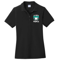 I See Numb People - Dentist Dental Student Gift Ladies Polo Shirt | Artistshot