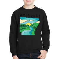 Arkansas Home Town Landscape Of Arkansas Mississippi River T Shirt Youth Sweatshirt | Artistshot