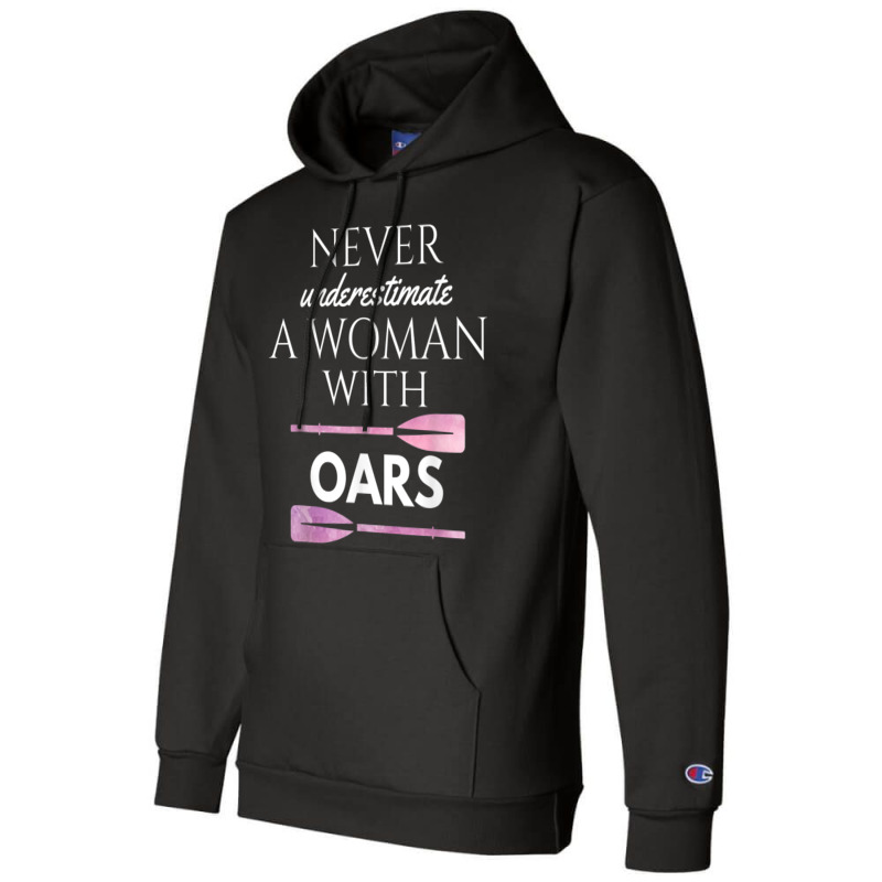 Funny Rowing Canoeing Woman With Oars Shirt Champion Hoodie | Artistshot